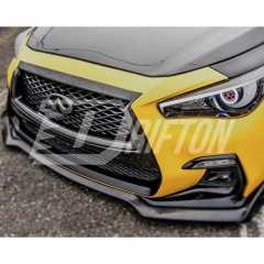 Dry Carbon Fiber Front Grill Cover For INFINITI Q50 2013-2024