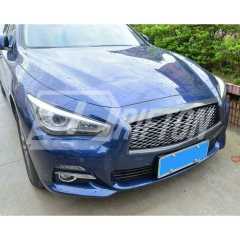 Dry Carbon Fiber Front Grill Cover For INFINITI Q50 2013-2024
