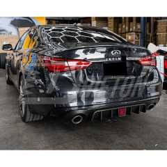Dry Carbon Fiber Trunk Lid Cover Trim For INFINITI Q50 2018-2024