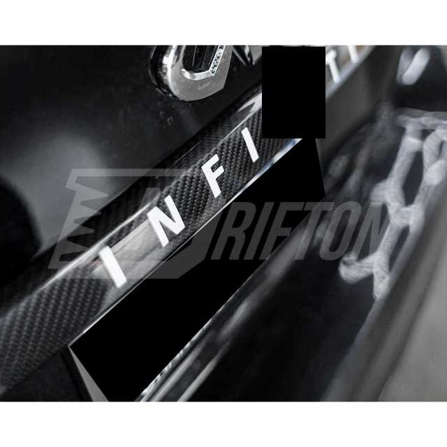 Dry Carbon Fiber Trunk Lid Cover Trim For INFINITI Q50 2018-2024