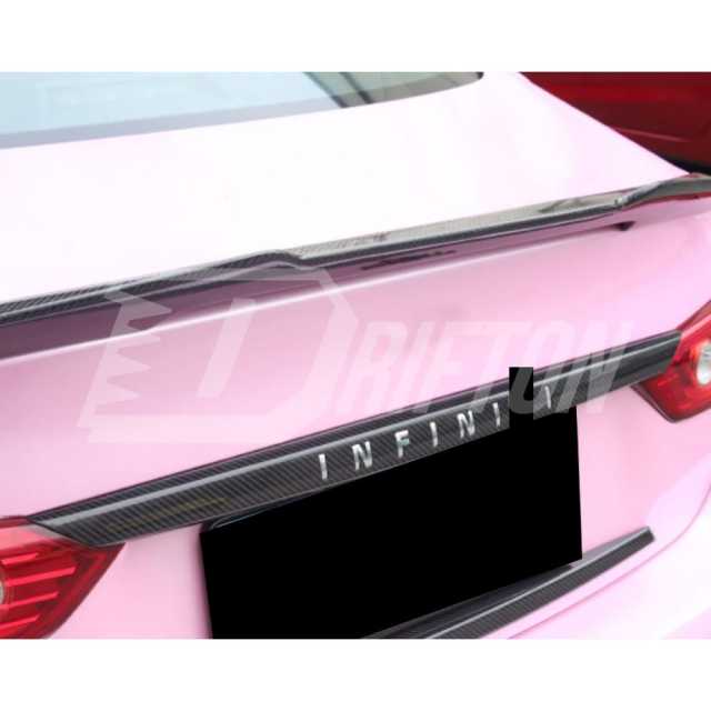 Dry Carbon Fiber Trunk Lid Upper Trim For INFINITI Q50 2013-2017