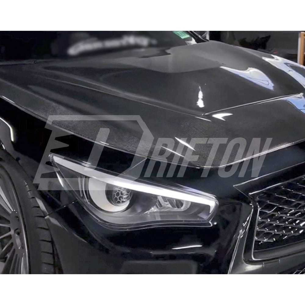 GTS Style Carbon Fiber Hood For INFINITI Q50 2013-2024