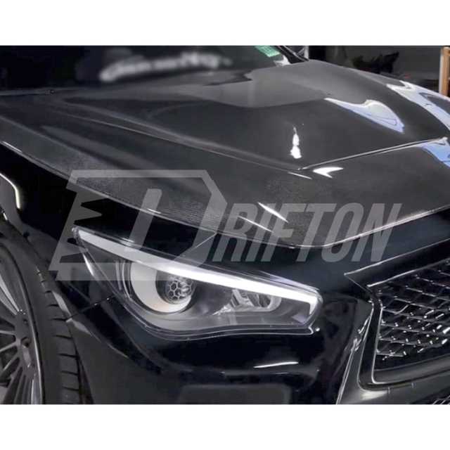 GTS Style Carbon Fiber Hood For INFINITI Q50 2013-2024