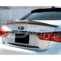 PSM Style Carbon Fiber Rear Spoiler Trunk Wing For INFINITI Q50 2013-2024