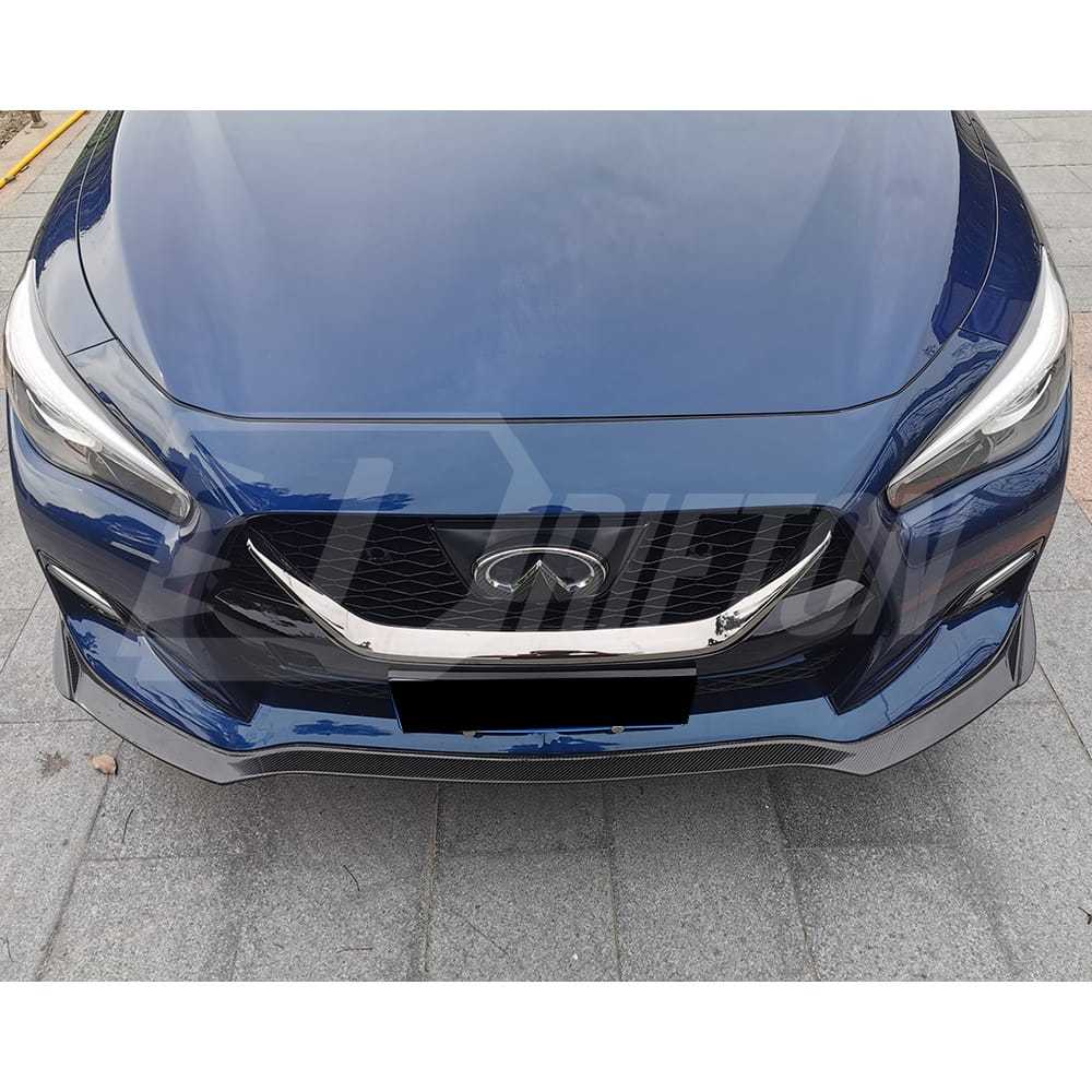 Varis Style Carbon Fiber Front Lip For INFINITI Q50 400R