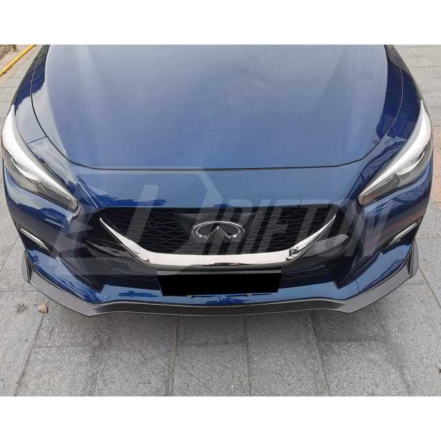 Varis Style Carbon Fiber Front Lip For INFINITI Q50 400R