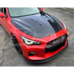 Vents Style Honeycomb Carbon Fiber Engine Hood For Infiniti Q50 2013-2024