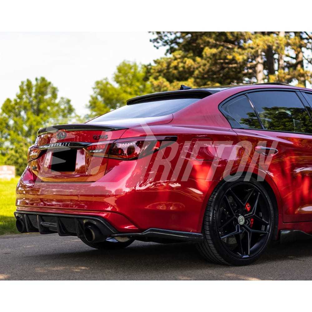 Dry Carbon Fiber Rear Spoiler Trunk Wing For INFINITI Q50 2013-2024