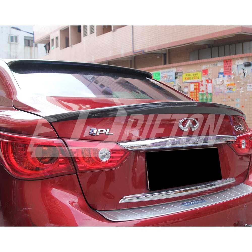 US Style Carbon Fiber Rear Spoiler Trunk Wing For INFINITI Q50 2013-2024
