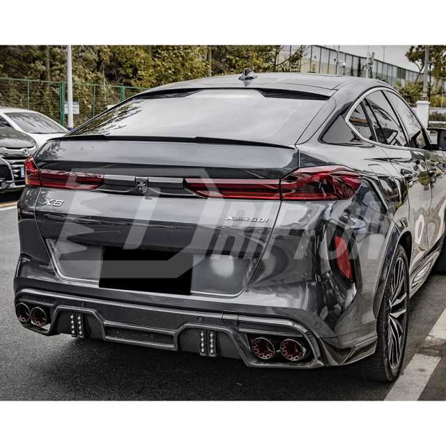 M Style Carbon Fiber Rear Spoiler Trunk Wing For BMW X6 G06 2019-2023