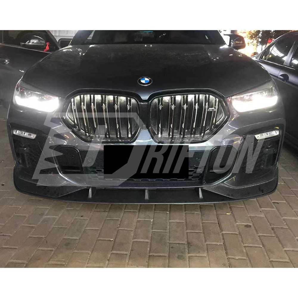 AC Style Carbon Fiber Front Lip For BMW X6 G06 2019-2023