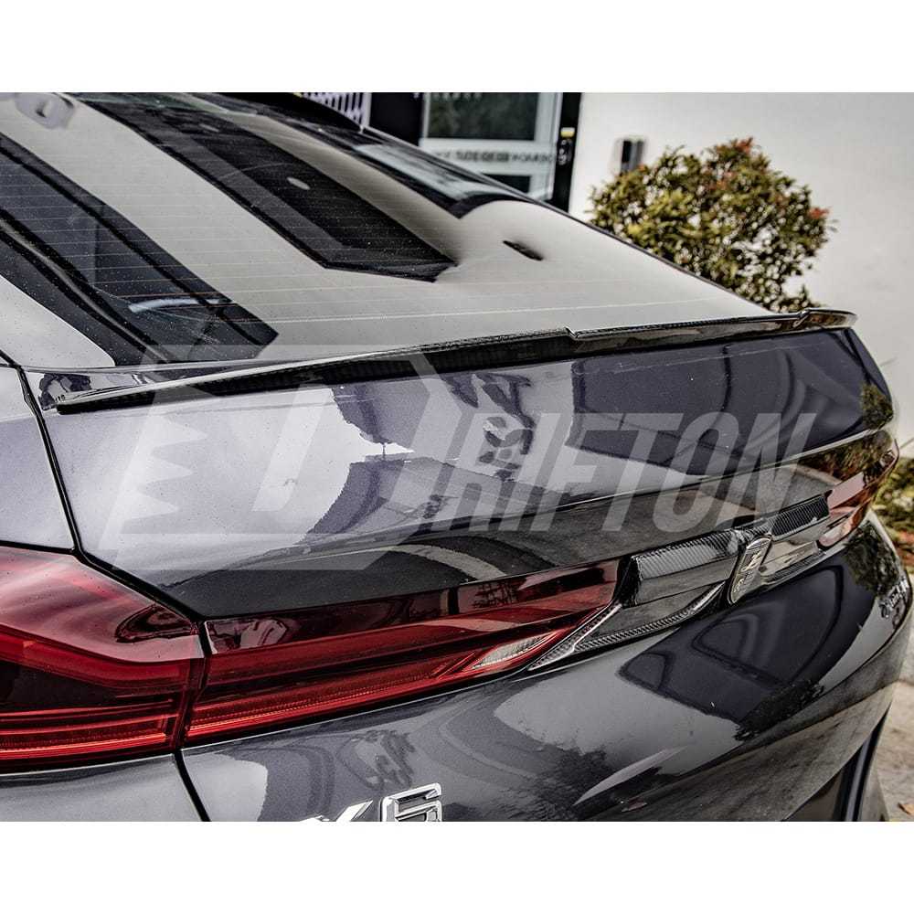 M Style Carbon Fiber Rear Spoiler Trunk Wing For BMW X6 G06 2019-2023
