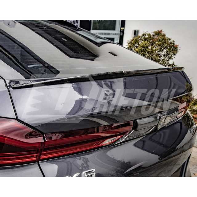 M Style Carbon Fiber Rear Spoiler Trunk Wing For BMW X6 G06 2019-2023