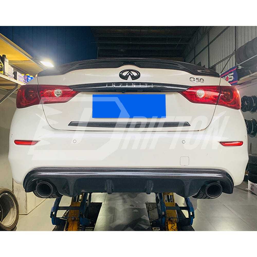 Access Evolution Style Rear Carbon Fiber Diffuser For INFINITI Q50 2013-2017