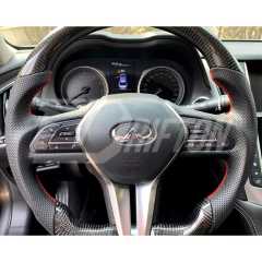 Drifton V3 Style Custom Made Carbon Fiber Steering Wheel For Infiniti Q50 Q50S 2018-2024