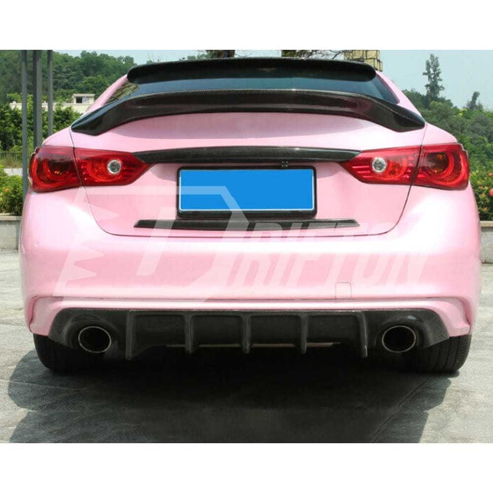 ASPEC Style Carbon Fiber Trunk Spoiler Rear Spoiler For Infiniti Q50 Q50S 2013-2024