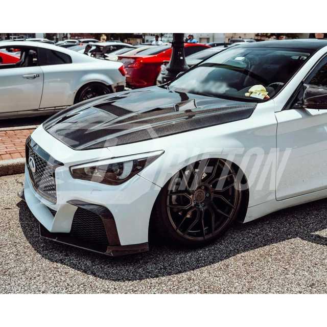 Drifton Style Carbon Fiber Hood For Infiniti Q50 2013-2024