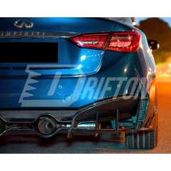 Project Black S Concept Style Partial Carbon Fiber  Body Kit For Infiniti Q50 2013-2024