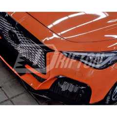 Project Black S Concept Style Partial Carbon Fiber Front Bumper For Infiniti Q50 2013-2024