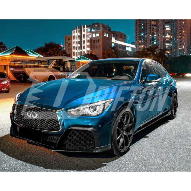 Project Black S Concept Style Partial Carbon Fiber  Body Kit For Infiniti Q50 2013-2024