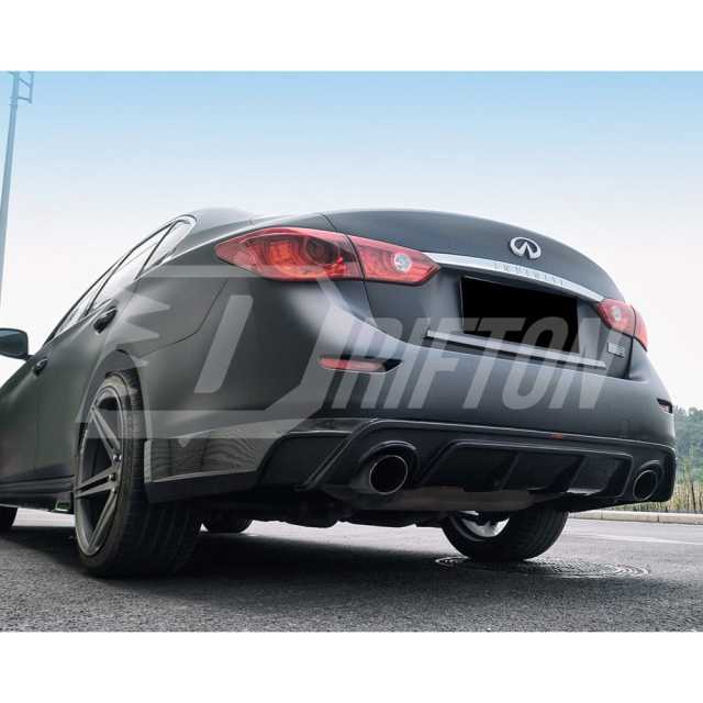 Project Black S Concept Style Carbon Fiber Side Skirt For Infiniti Q50 2013-2024