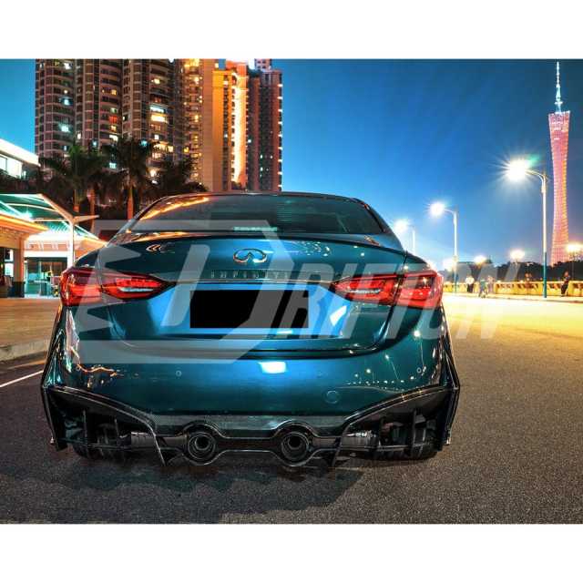 Project Black S Concept Style Partial Carbon Fiber  Body Kit For Infiniti Q50 2013-2024