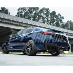 Project Black S Concept Style Partial Carbon Fiber Rear Bumper For Infiniti Q50 2013-2024