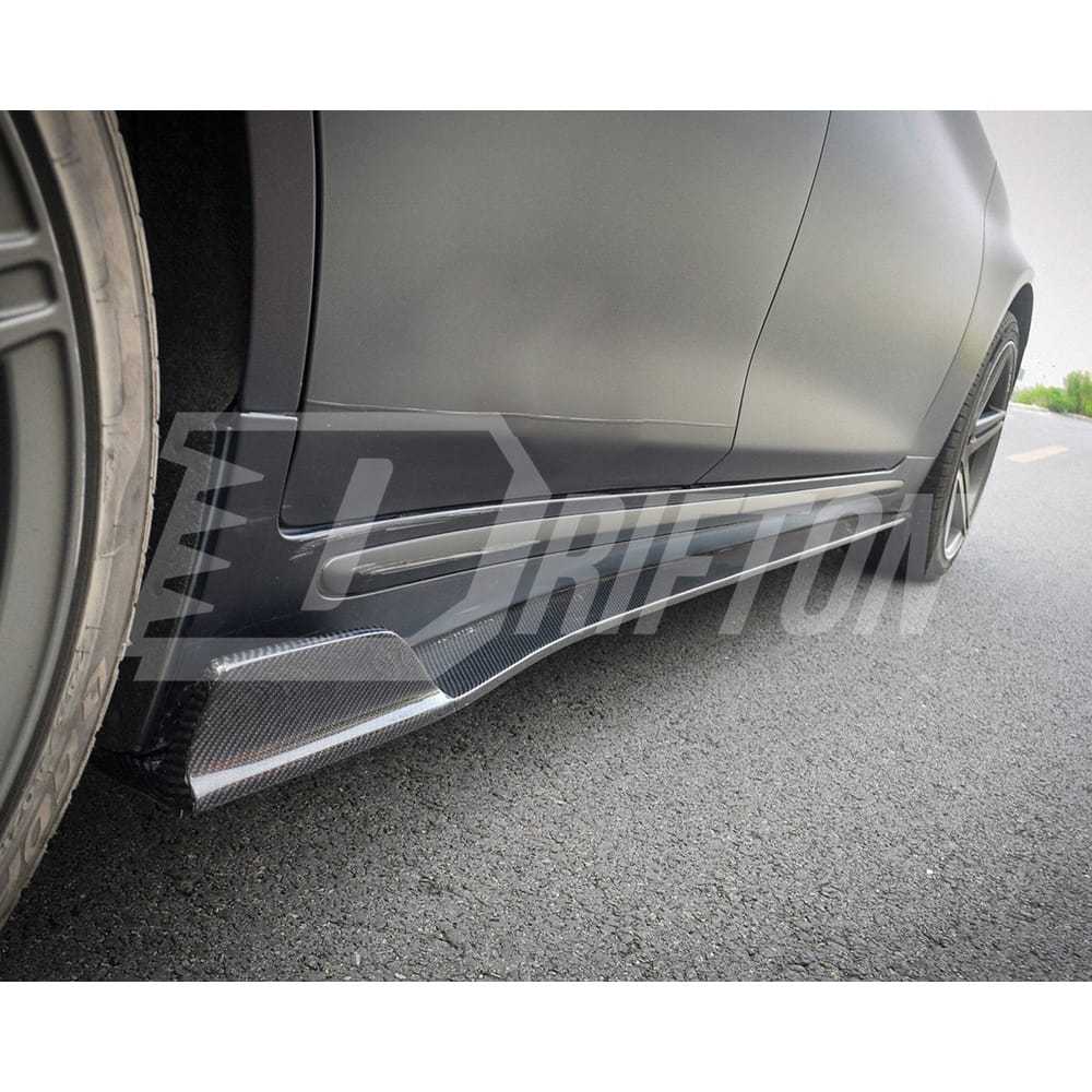 Project Black S Concept Style Carbon Fiber Side Skirt For Infiniti Q50 2013-2024