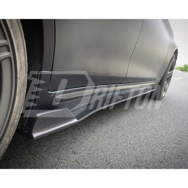 Project Black S Concept Style Carbon Fiber Side Skirt For Infiniti Q50 2013-2024