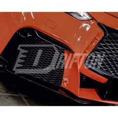 Project Black S Concept Style Partial Carbon Fiber Front Bumper For Infiniti Q50 2013-2024