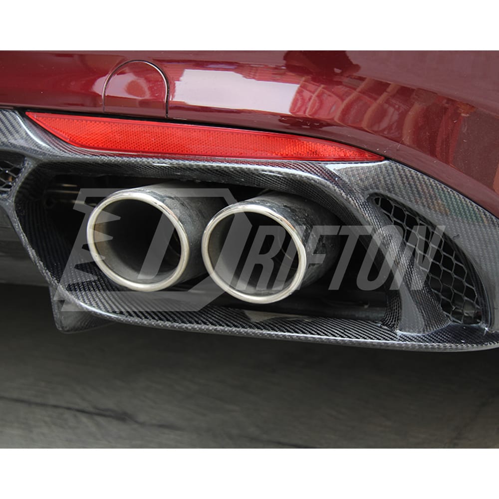A Style Carbon Fiber Rear Diffuser For Alfa Romeo Giulia Base Ti 2016-2023