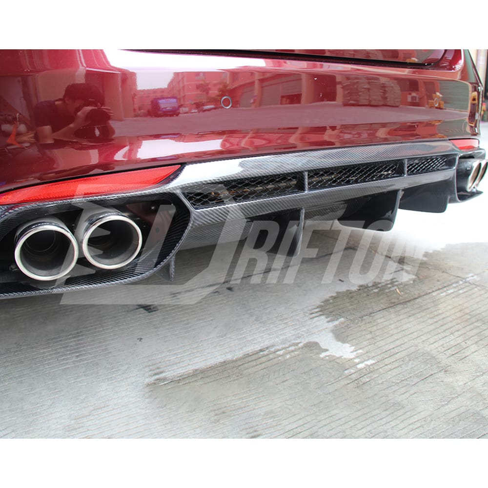 A Style Carbon Fiber Rear Diffuser For Alfa Romeo Giulia Base Ti 2016-2023