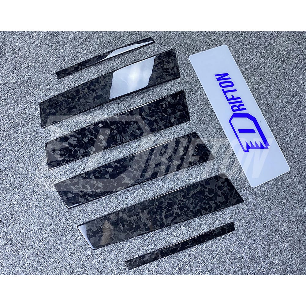 Dry Forged Carbon Fiber B Pillar For Alfa Romeo Giulia Quadrifoglio 2016-2023
