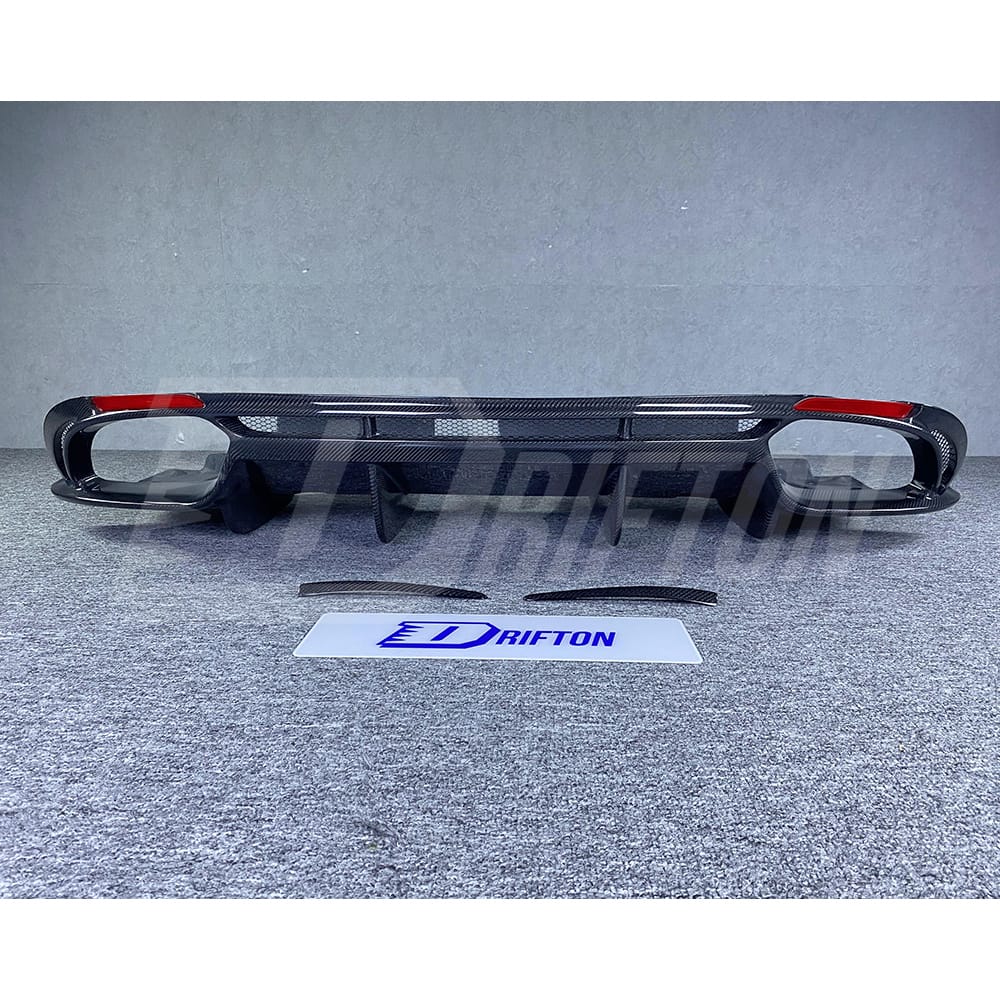 Quadrifoglio Style Carbon Fiber Rear Diffuser For Alfa Romeo Giulia Sport Milano 2016-2023