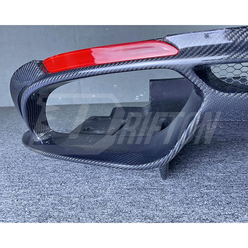 Quadrifoglio Style Carbon Fiber Rear Diffuser For Alfa Romeo Giulia Sport Milano 2016-2023