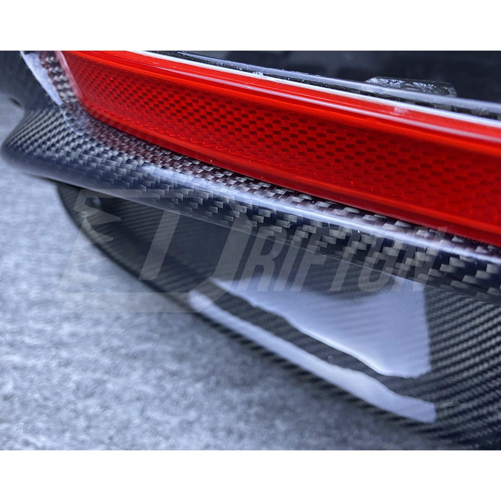 Quadrifoglio Style Carbon Fiber Rear Diffuser For Alfa Romeo Giulia Sport Milano 2016-2023