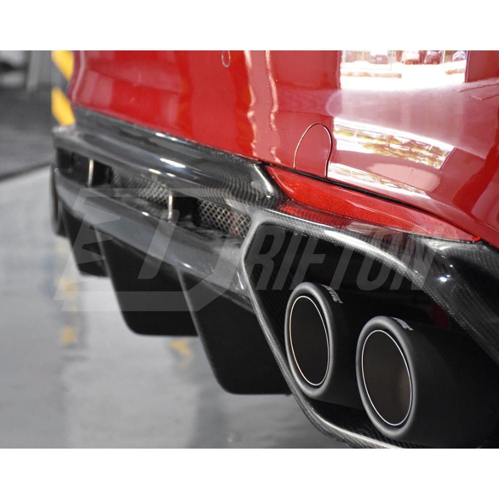 Quadrifoglio Style Carbon Fiber Rear Diffuser For Alfa Romeo Giulia Sport Milano 2016-2023