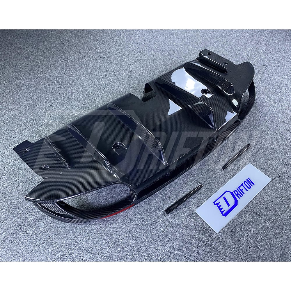 Quadrifoglio Style Carbon Fiber Rear Diffuser For Alfa Romeo Giulia Sport Milano 2016-2023
