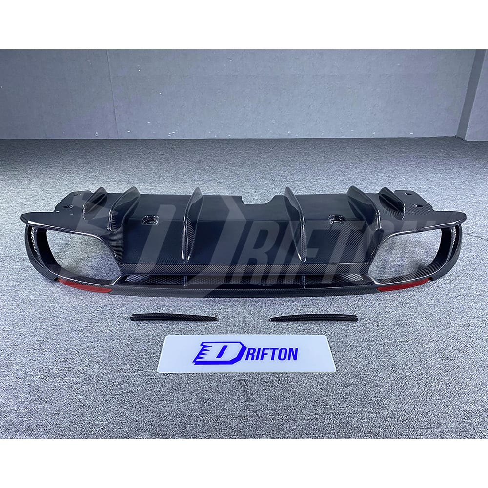 Quadrifoglio Style Carbon Fiber Rear Diffuser For Alfa Romeo Giulia Sport Milano 2016-2023