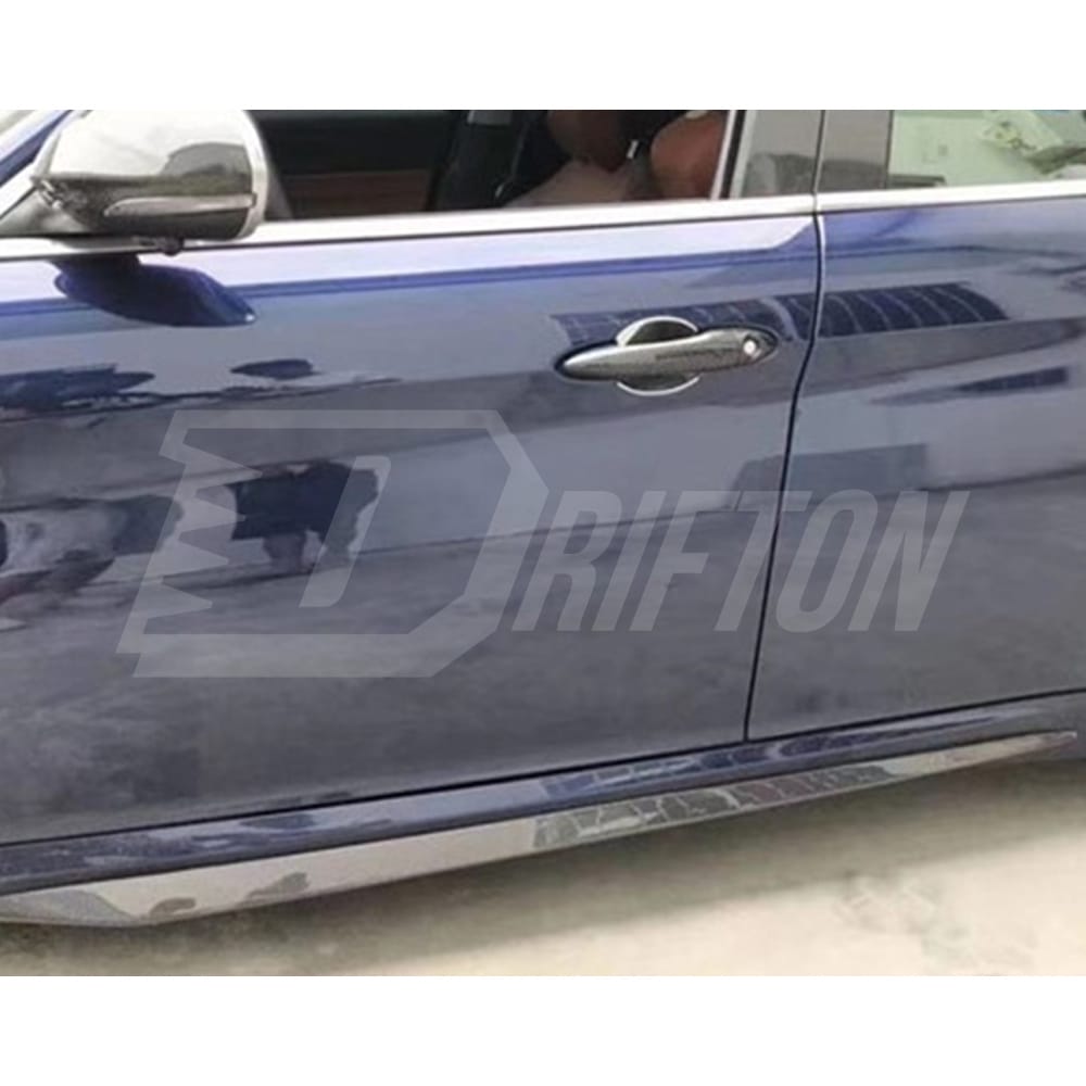 Quadrifoglio Style Carbon Fiber Side Skirt Trim For Alfa Romeo Giulia 2016-2023