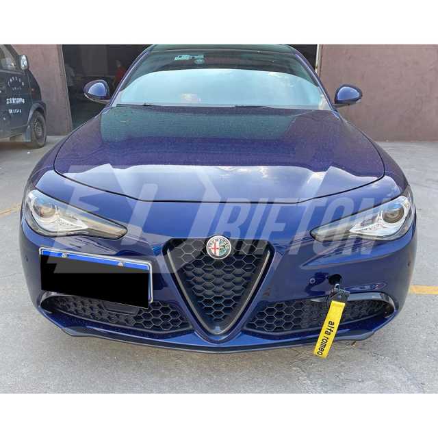 B Style Carbon Fiber Front Bumper Vent Trim For Alfa Romeo Giulia Base Ti 2016-2023