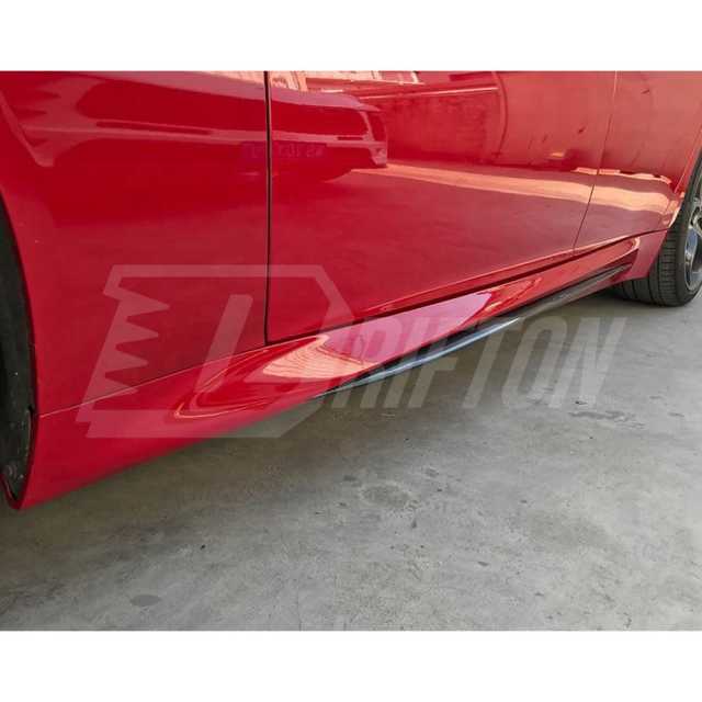 Quadrifoglio Style Partial Dry Carbon Fiber Side Skirt For Alfa Romeo Giulia 2016-2023