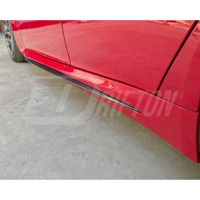 Quadrifoglio Style Partial Dry Carbon Fiber Side Skirt For Alfa Romeo Giulia 2016-2023