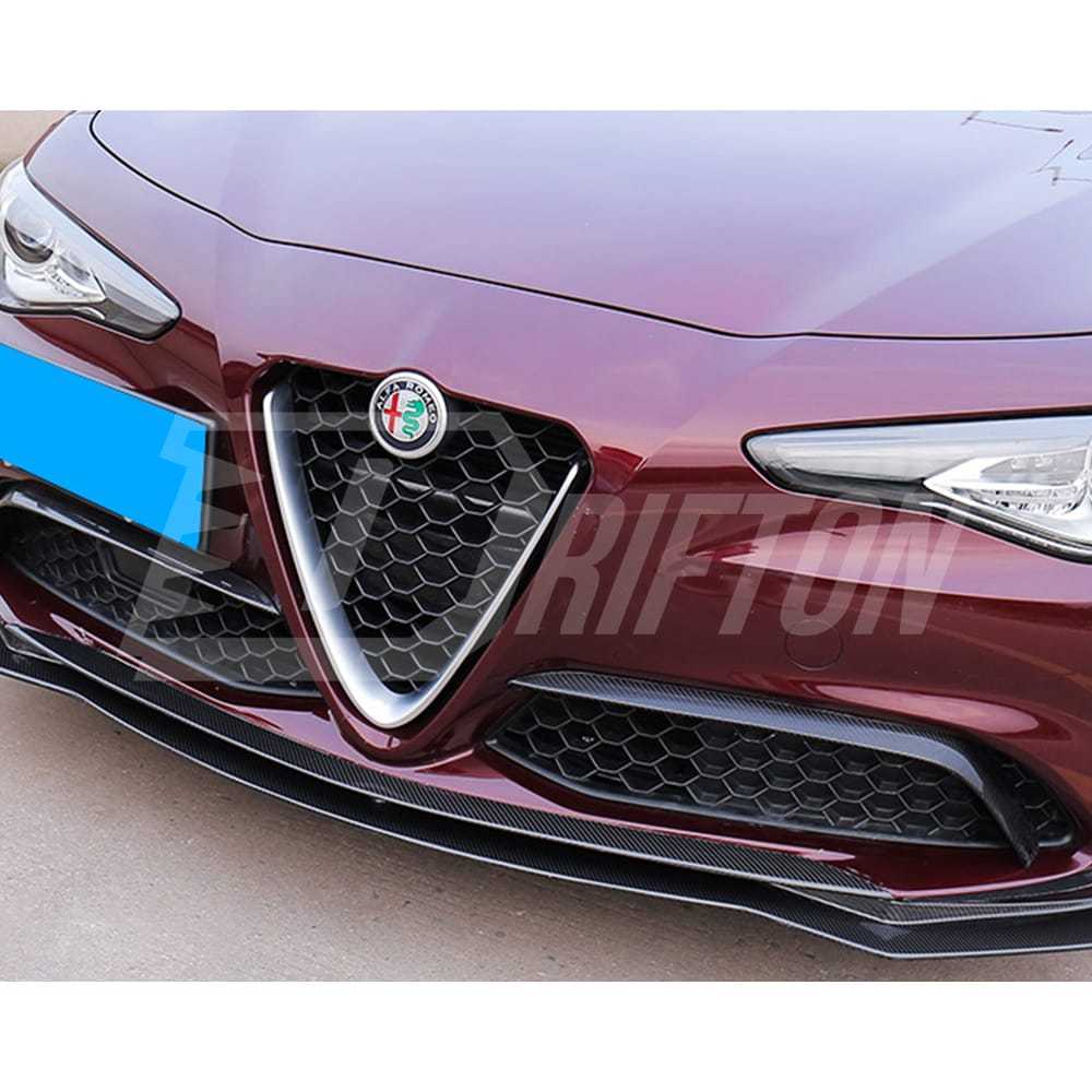 A Style Carbon Fiber Front Bumper Vent Trim For Alfa Romeo Giulia Base Ti 2016-2023