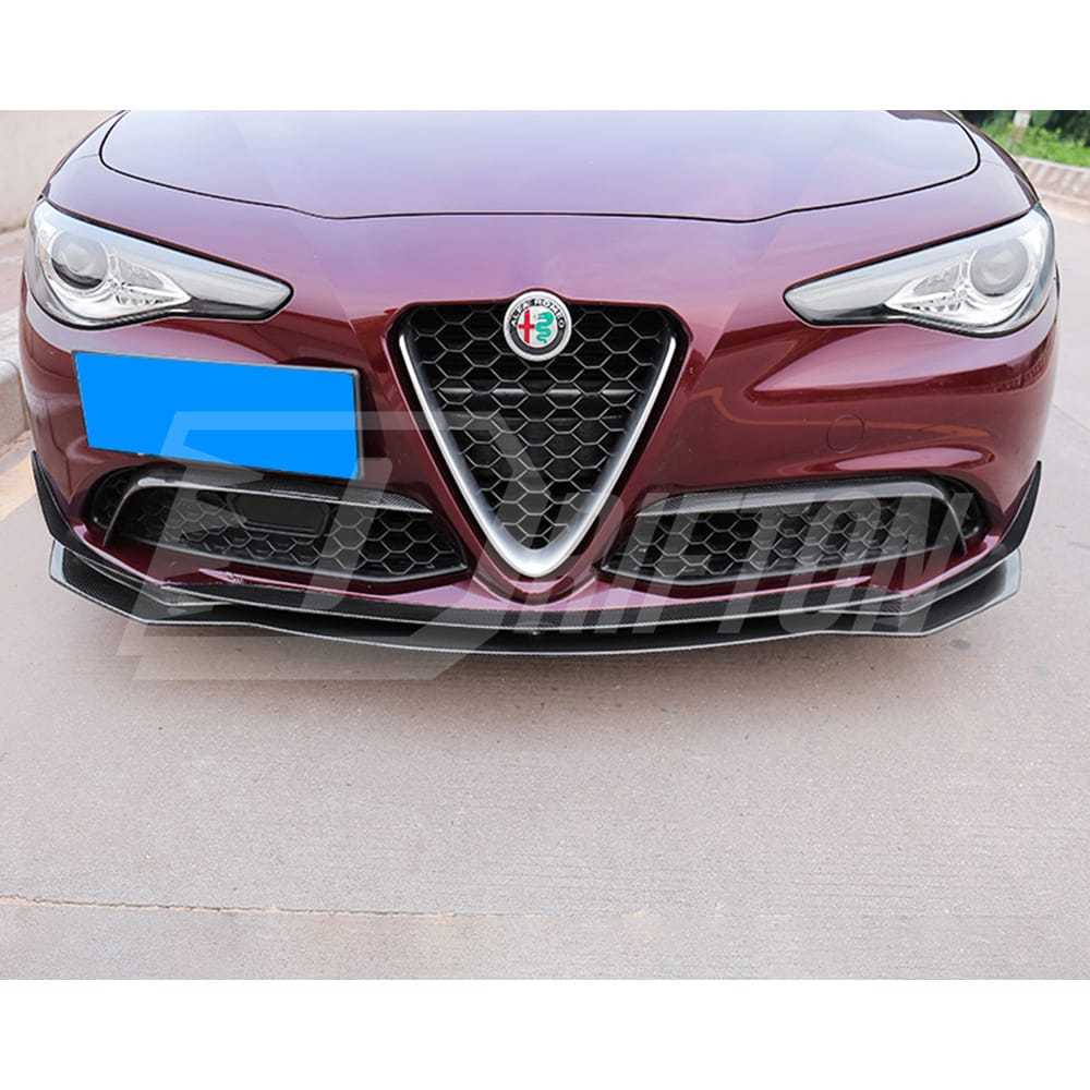 A Style Carbon Fiber Front Bumper Vent Trim For Alfa Romeo Giulia Base Ti 2016-2023