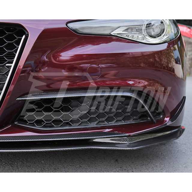 A Style Carbon Fiber Front Bumper Vent Trim For Alfa Romeo Giulia Base Ti 2016-2023