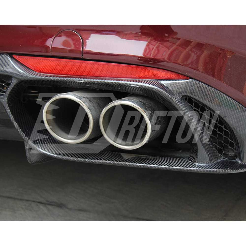 A Style Carbon Fiber Rear Diffuser For Alfa Romeo Giulia Base Ti 2016-2023