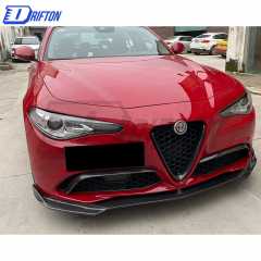 C Style Carbon Fiber Front Lip For Alfa Romeo Giulia Base Ti 2016-2023