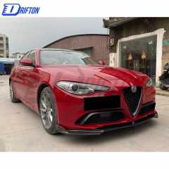 C Style Carbon Fiber Front Lip For Alfa Romeo Giulia Base Ti 2016-2023
