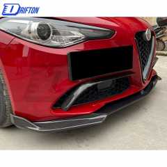 C Style Carbon Fiber Front Lip For Alfa Romeo Giulia Base Ti 2016-2023